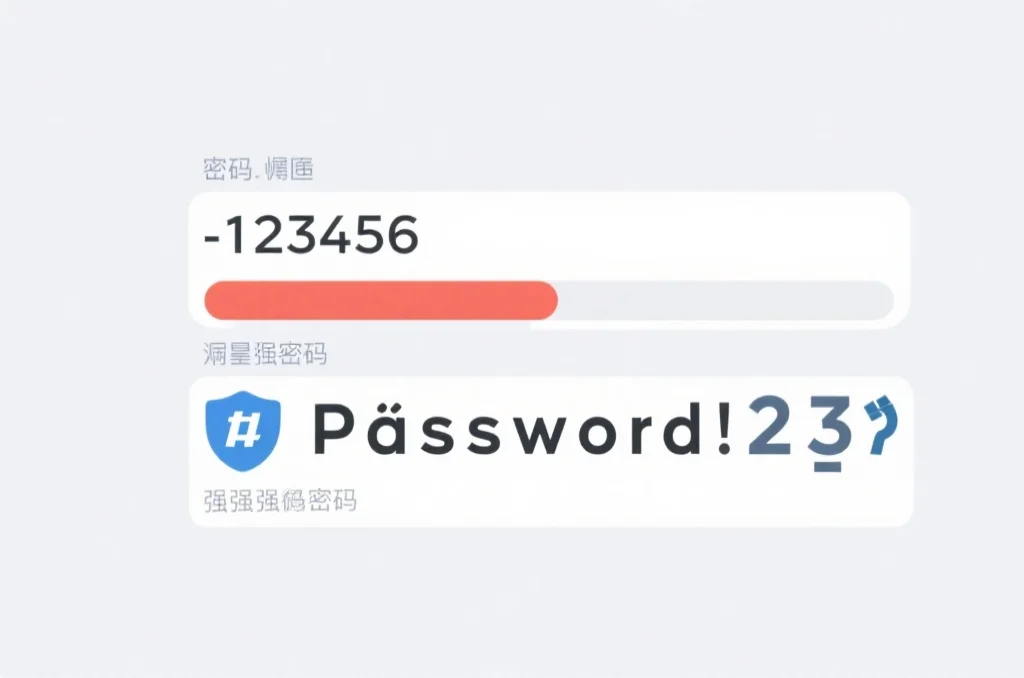 强密码与弱密码对比图
